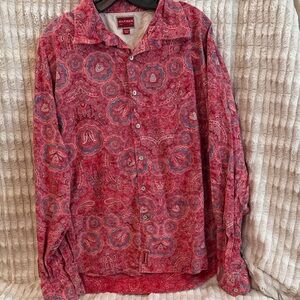 Red Label Hilfiger Red Paisley Button-Up Shirt